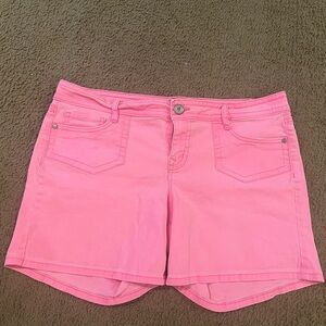 LEI Neon pink shorts juniors size 17